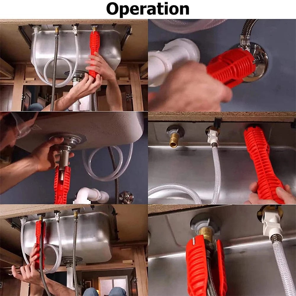 Sink Wrench | 8-in-1 مفتاح ربط الحوض 8 في 1