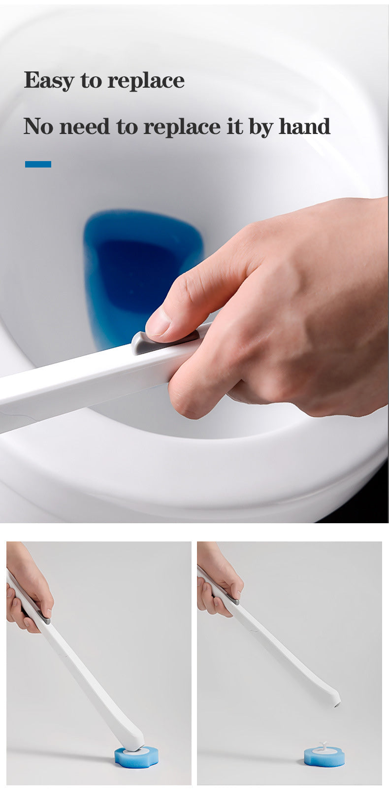 Disposable Toilet Brush with 16 Sponges فرشاة تواليت استخدام واحد مع 16 إسفنجة