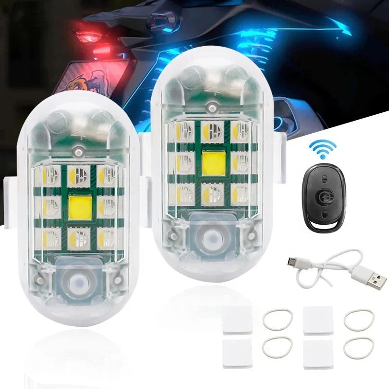 Wireless Led Strobe Lights Box of 2 with Remote أضواء ستروب LED لاسلكية 2 قطعة مع ريموت