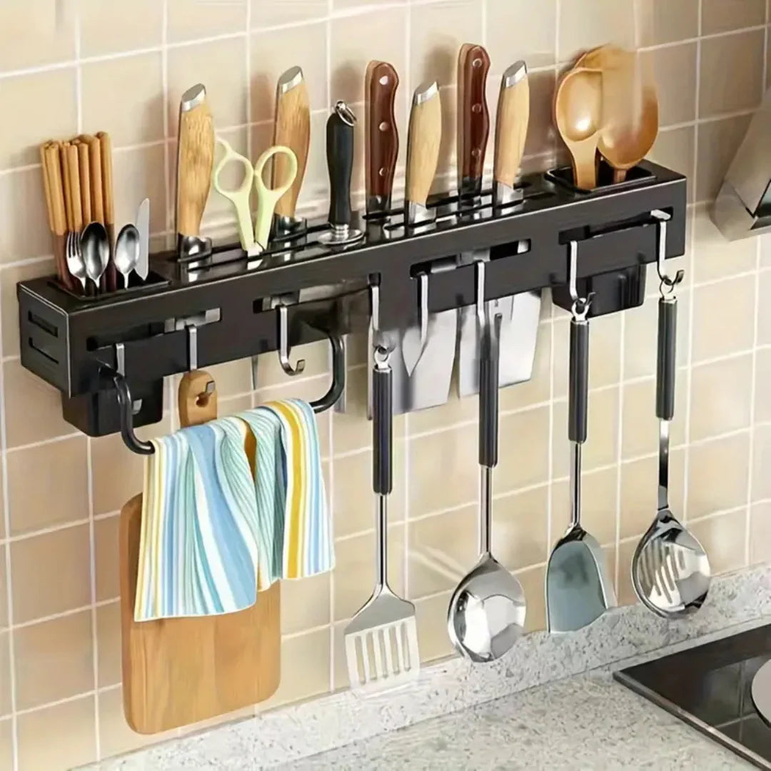 Utensil Knife Wall Mount Rack Stainless Steel
