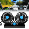 Dual Head Car Fan – Powerful Cooling with 360° Rotation