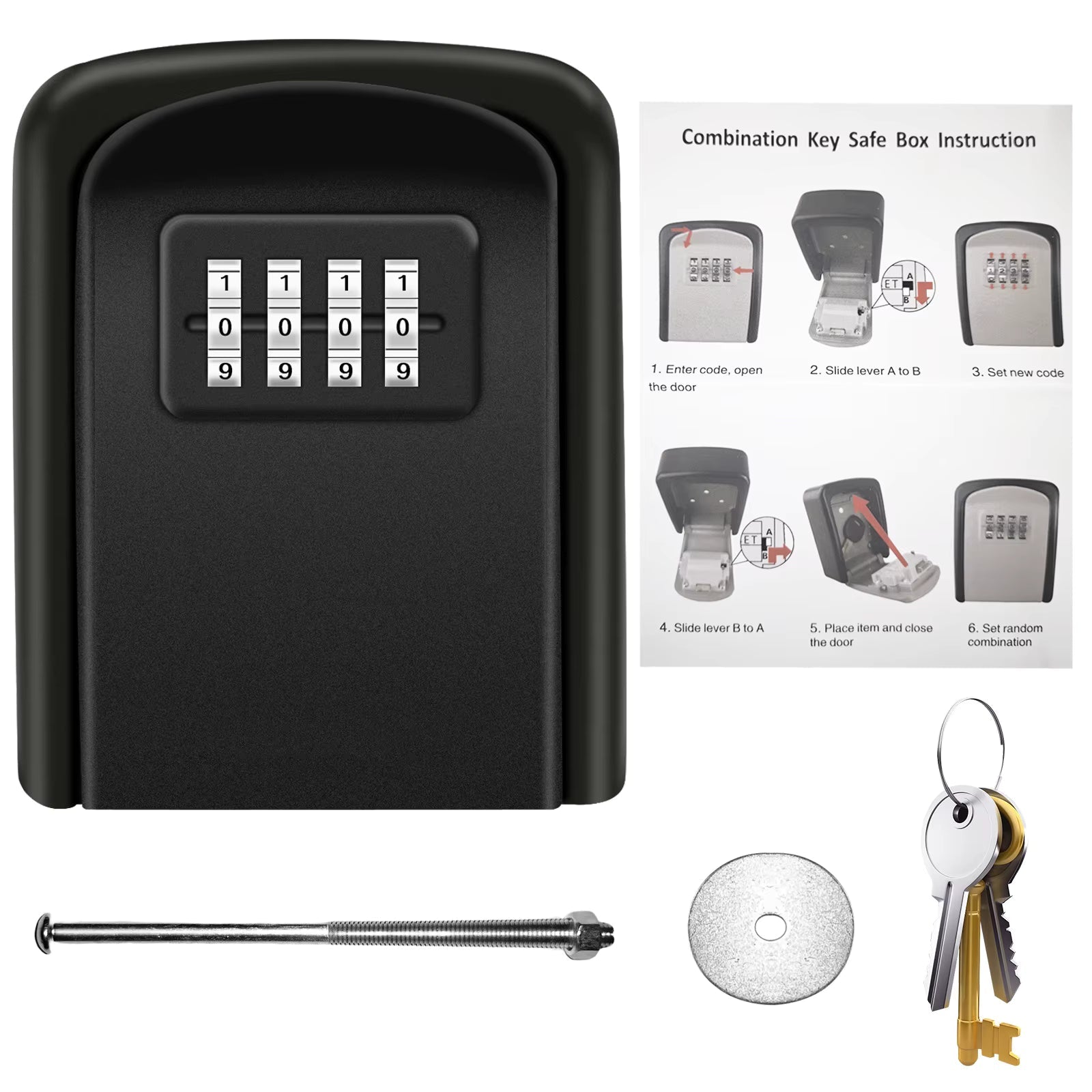 Anti-Theft Wall Mount Key Lock Box