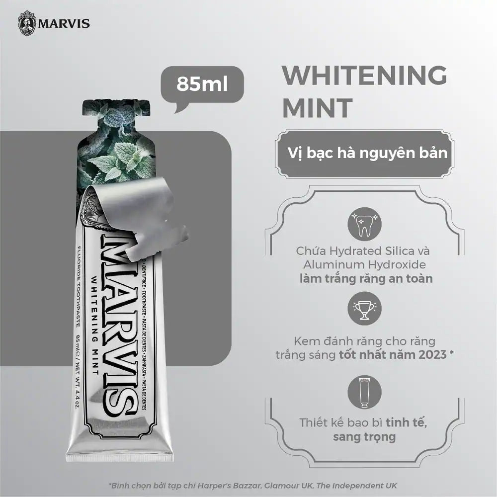 Marvis Smokers Whitening Mint toothpaste معجون أسنان مارفيس لتبييض أسنان المدخنين