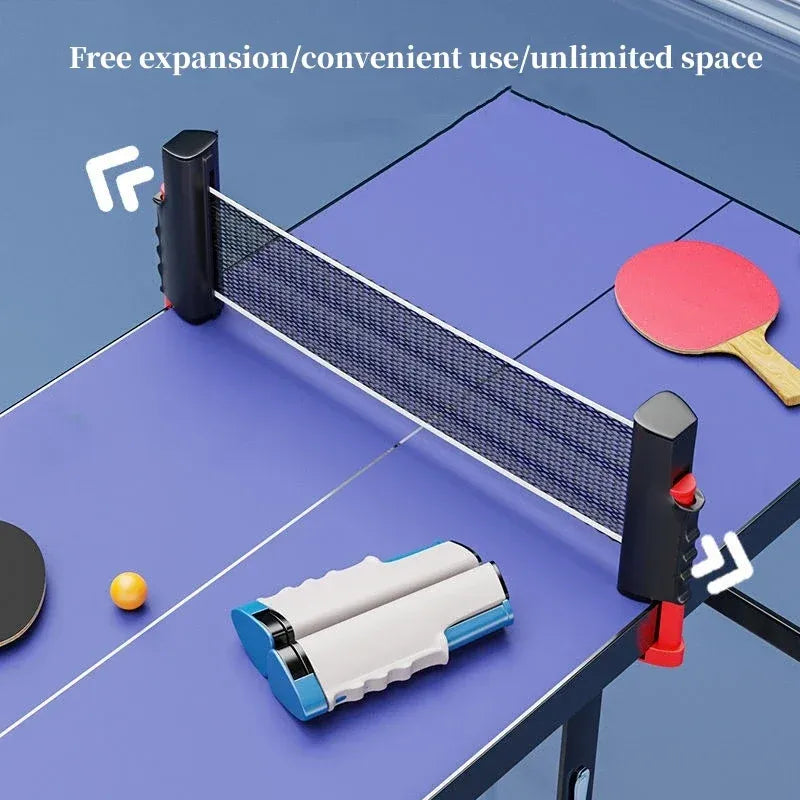Retractable Table Tennis Net With 2 Rackets