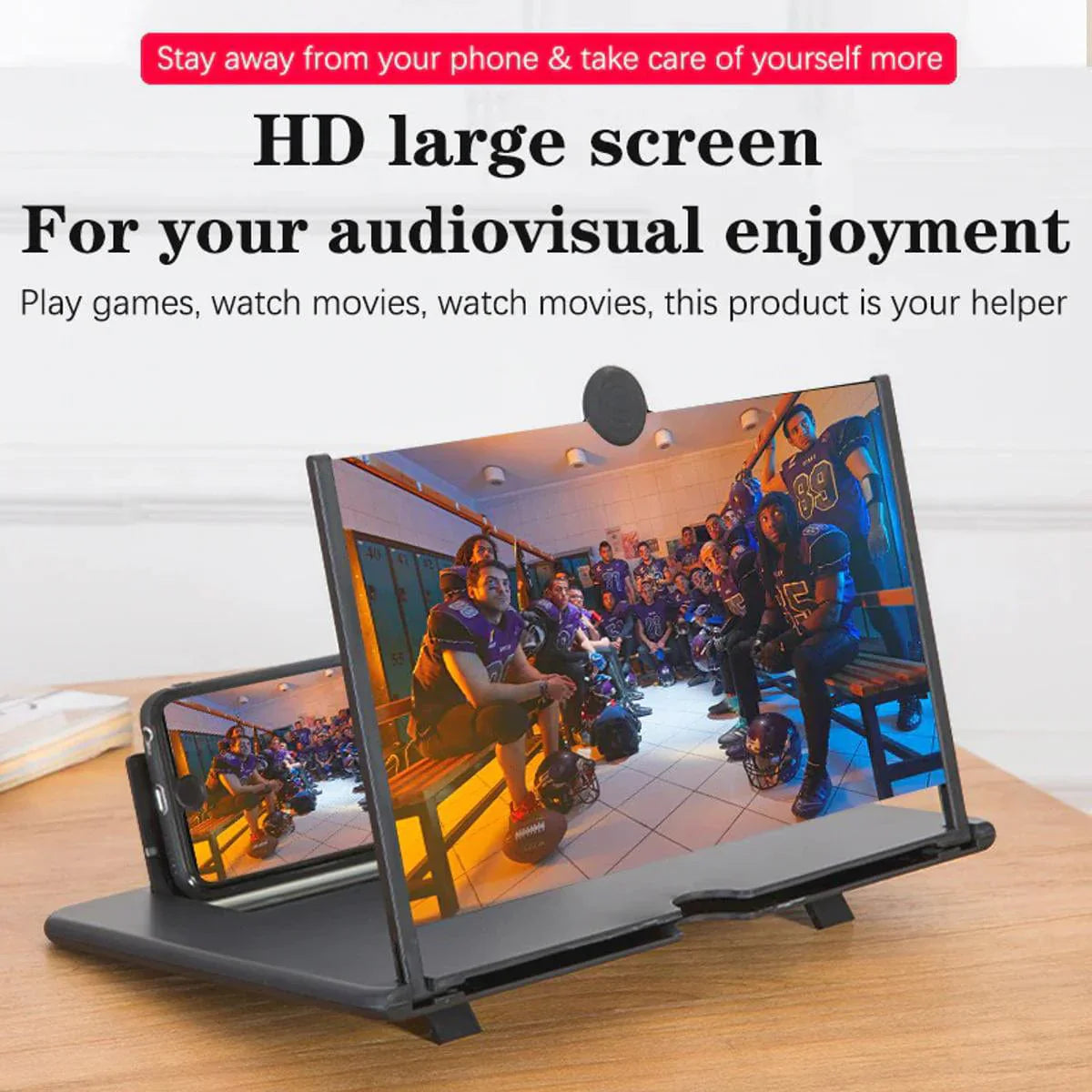 Phone Screen Magnifier With Stand مكبر شاشة الهاتف مع حامل