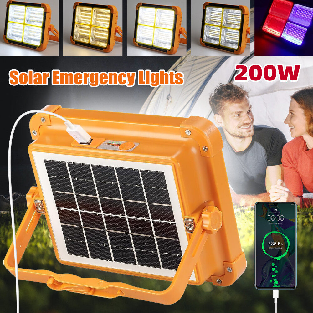 TGD-200W-YELLOW | Solar work lamp | Power bank function | LED