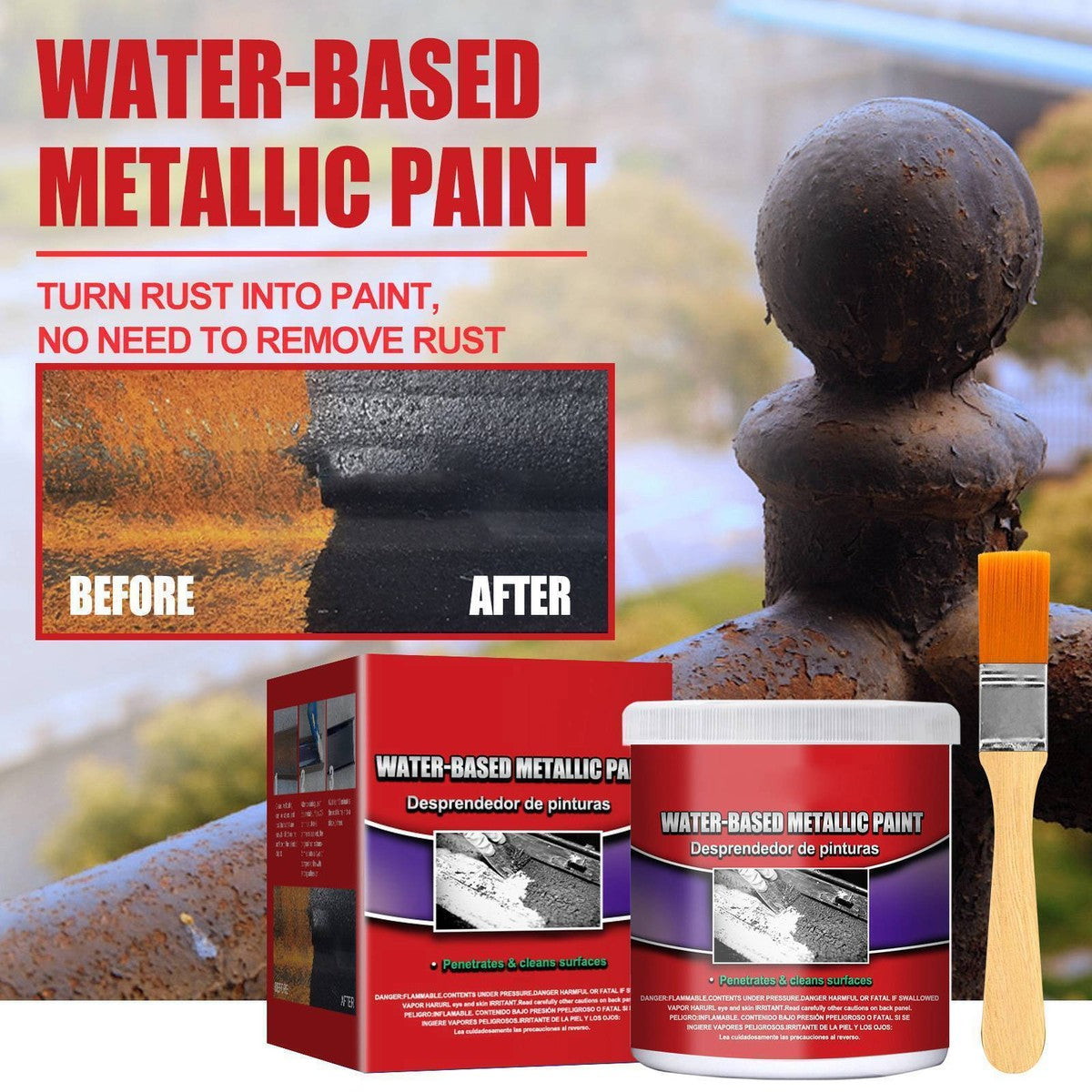 Water-Based Rust Remover Weather-Proof Long Lasting مزيل صدأ مائي مقاو ...